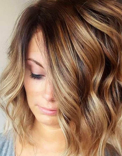 Balayage Caramel Sur Cheveux Châtain Foncé