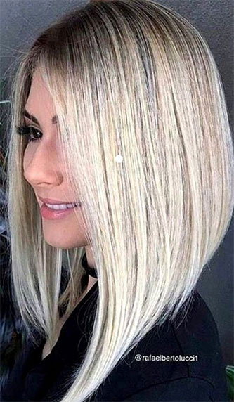 Carré plongeant Long Blond