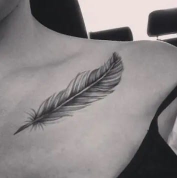 Plume tatouage épaule