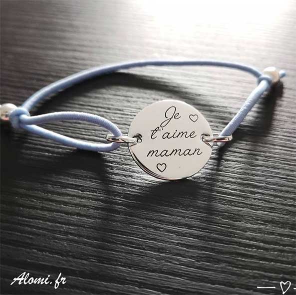 Bracelet Grave Je Taime Maman