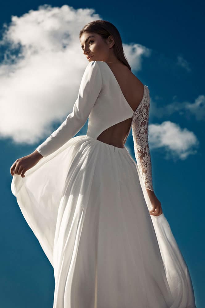 Robe Mariee Dentelle Asymetrique