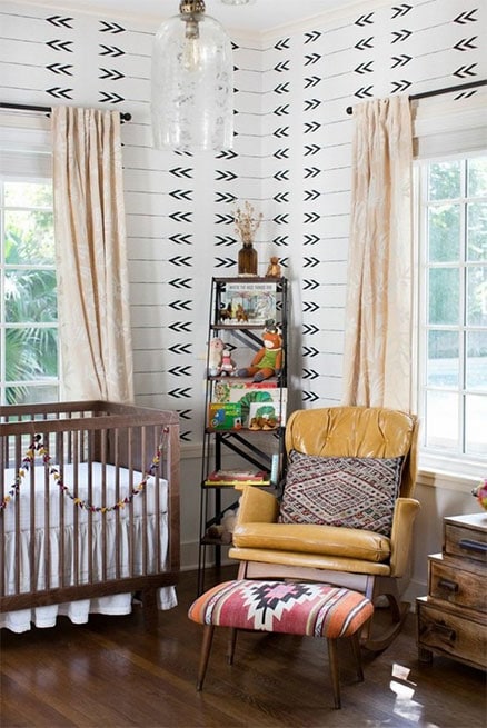 Chambre bébé mixte avec une deco Rétro 