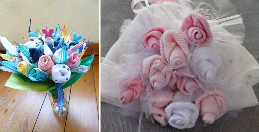 Bouquet De Chaussette Bébé Cadeau Bapteme