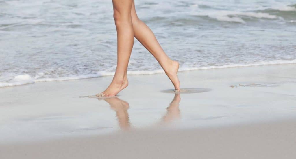 Belles Jambes Femme Plage