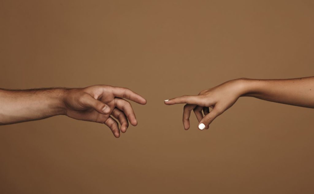 Homme Tactile Femme Mains