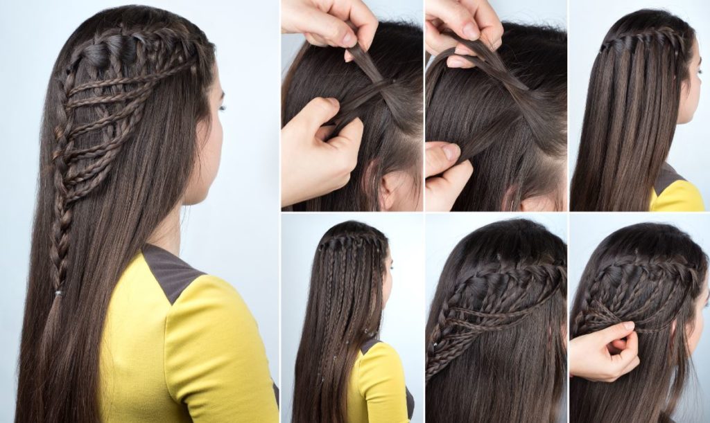 Tresse Collée Au Crane