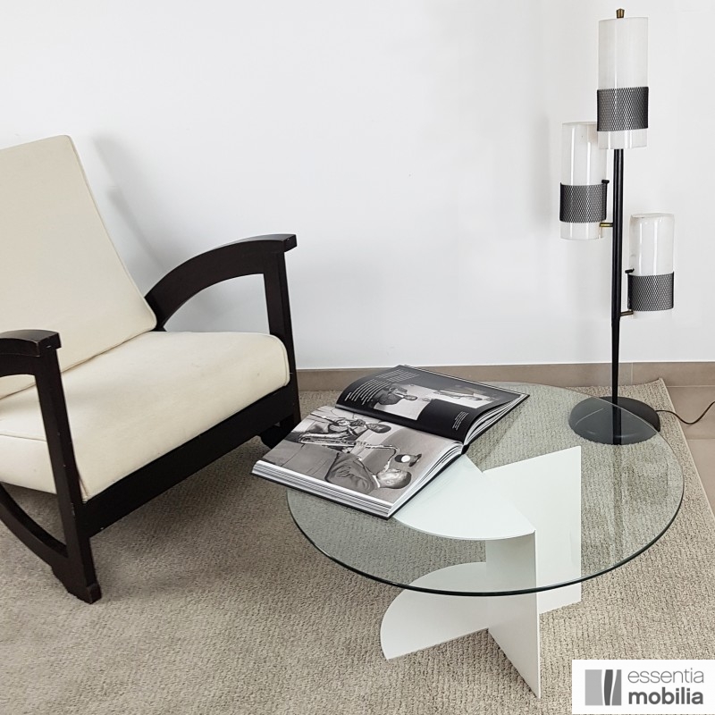 Table Basse Ronde Verre Et Metal 