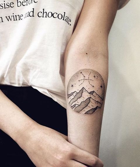 tatoo paysages avant bras