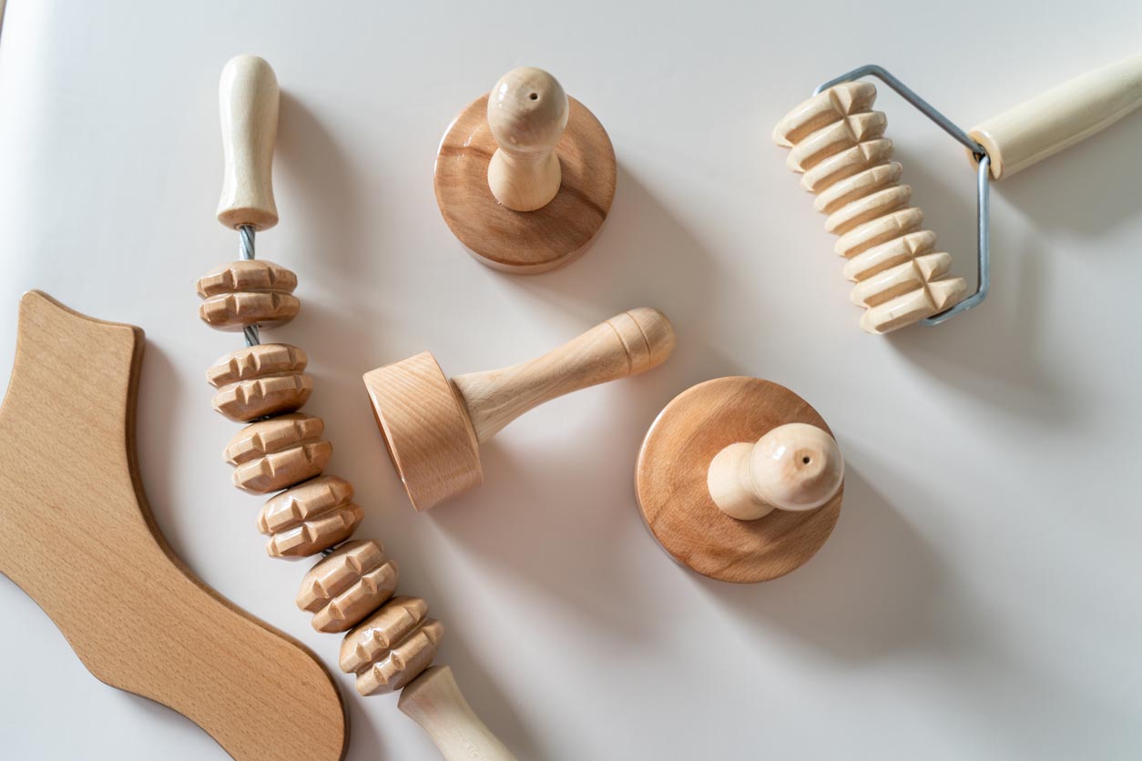 materiel en bois pour Maderothérapie 