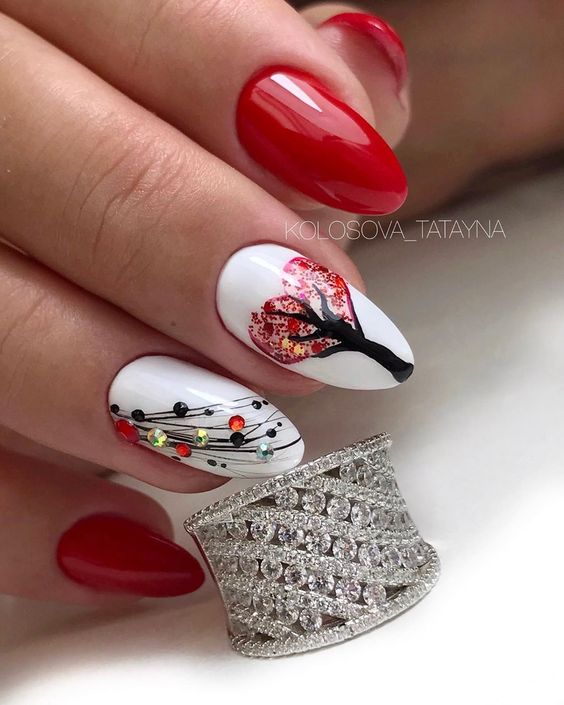 nail Art Rouge 