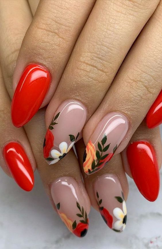 nail Art Rouge 