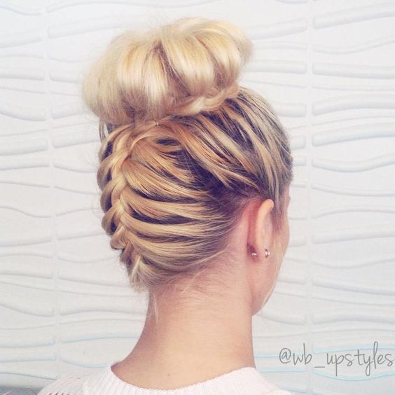 Le chignon tresse inversé