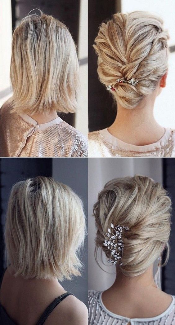 Le chignon sur cheveux courts