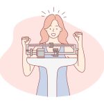 Santé, alimentation, poids, réalisation d’objectifs, concept de réussite