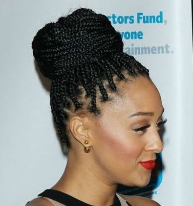 chignon Haut Avec Tresses Africaines