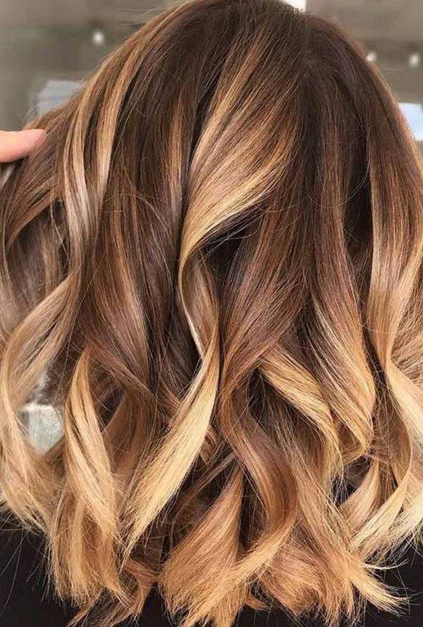 balayage Miel Cheveux Mi Longs 