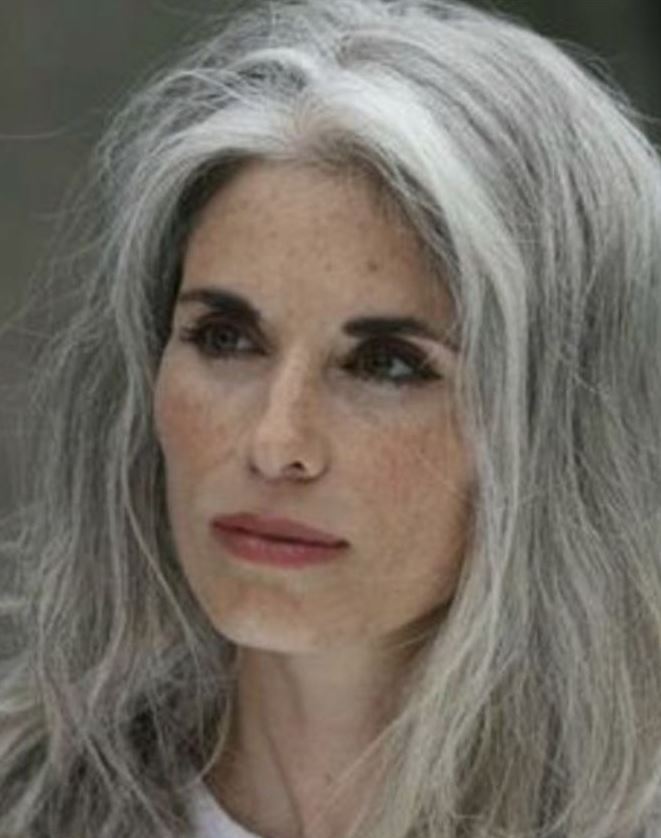 gris Sur Cheveux Mi Longs 