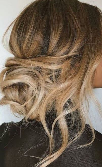 chignon Avec Balayage Californien