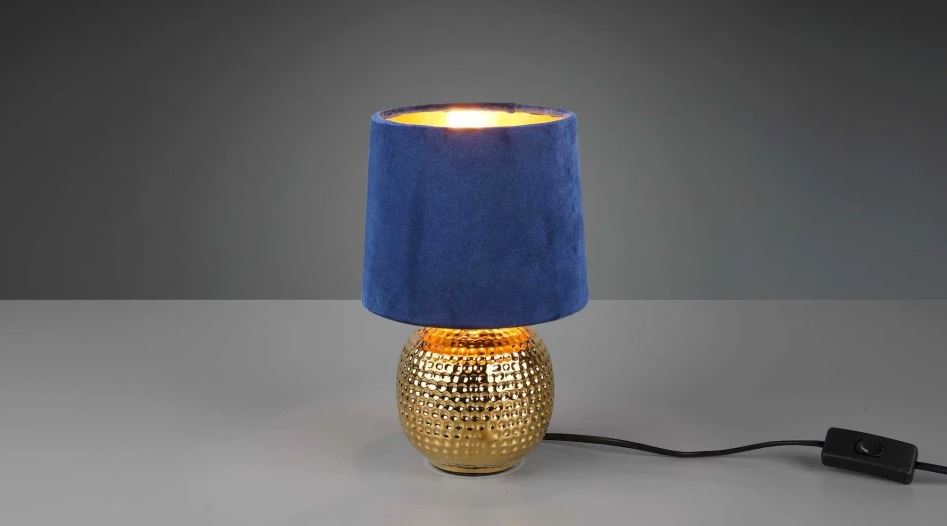 bleu Roi Et Métal Doré 