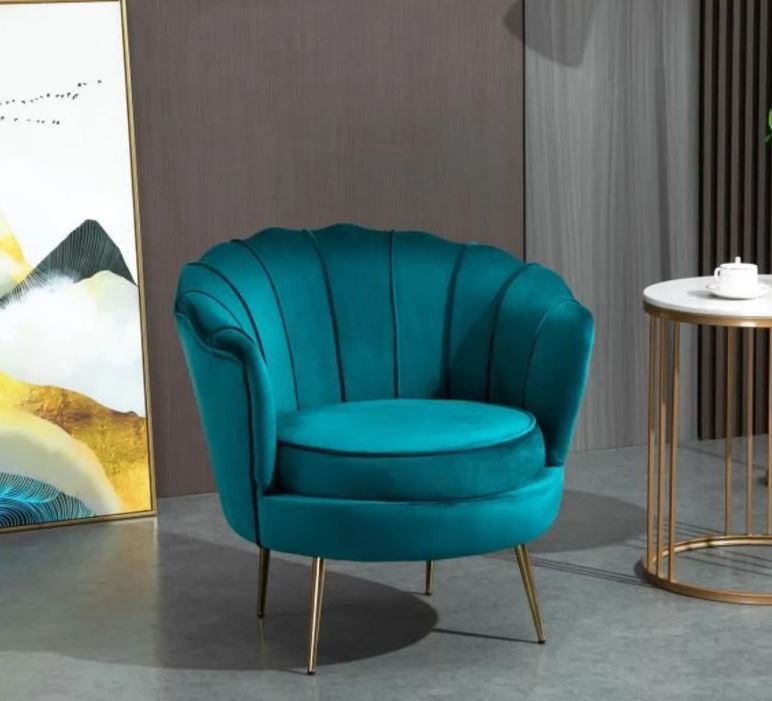 fauteuil Bleu Canard 