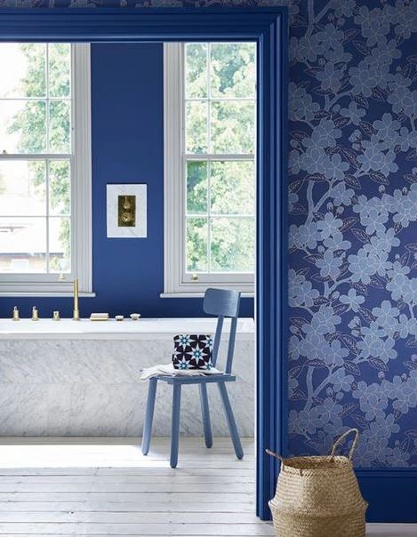 papier Peint Bleu Roi 