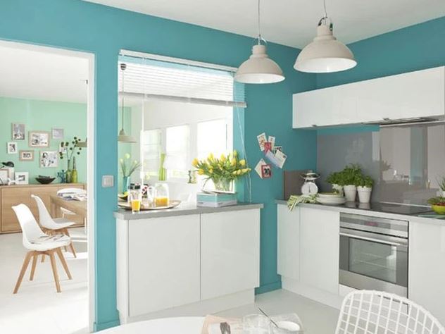 cuisine Murs Turquoise 