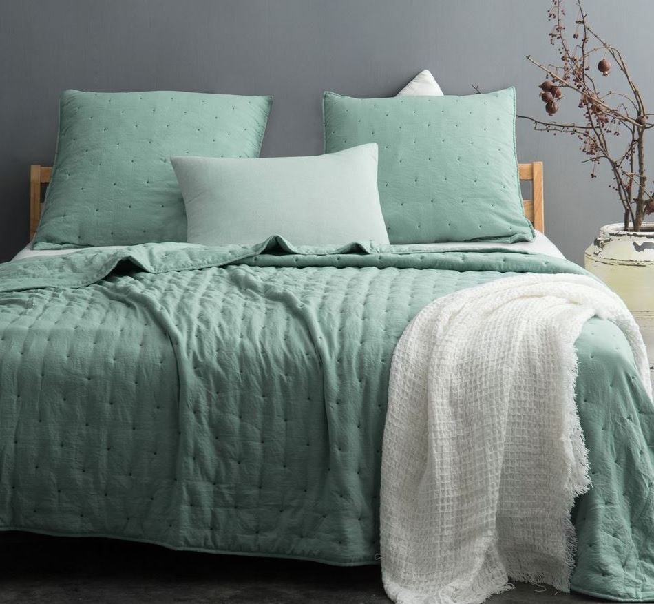 linge De Lit Vert D'eau 