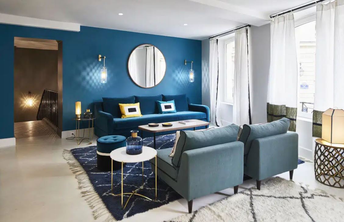 salon Bleu Canard 