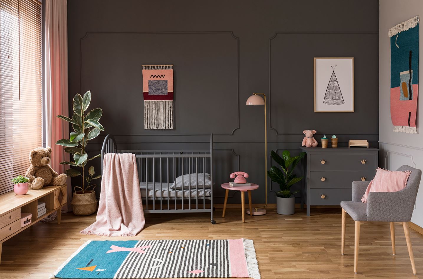 chambre Bébé Gris Anthracite 