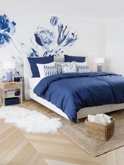 chambre Bleu Marine Et Blanche 