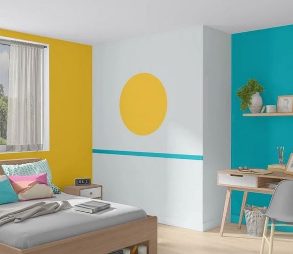 chambre Turquoise Et Jaune