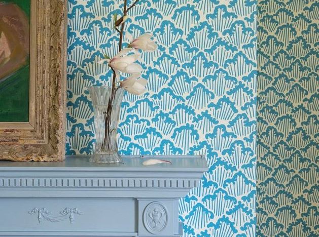 papier Peint Bleu Turquoise 