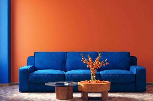 bleu Roi Et Orange