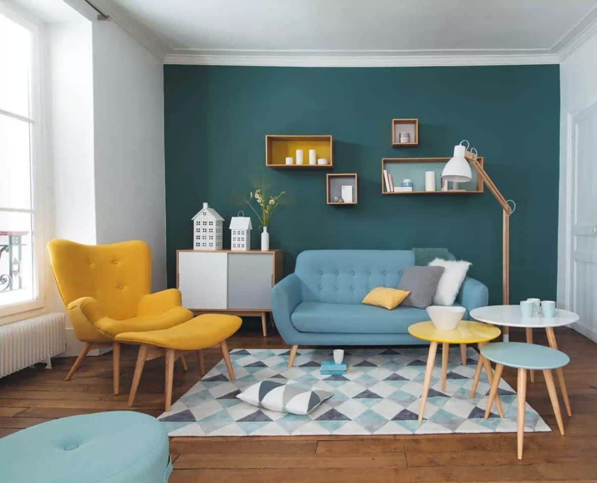salon Vert Canard Et Bleu 