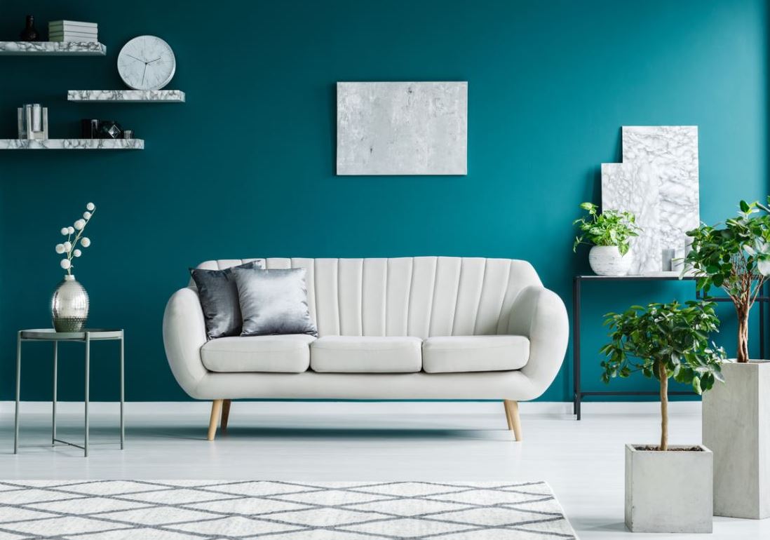 bleu Turquoise Et Blanc 