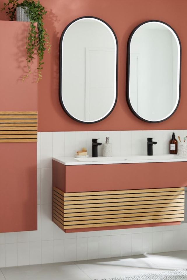 salle De Bain Terracotta Et Bois 