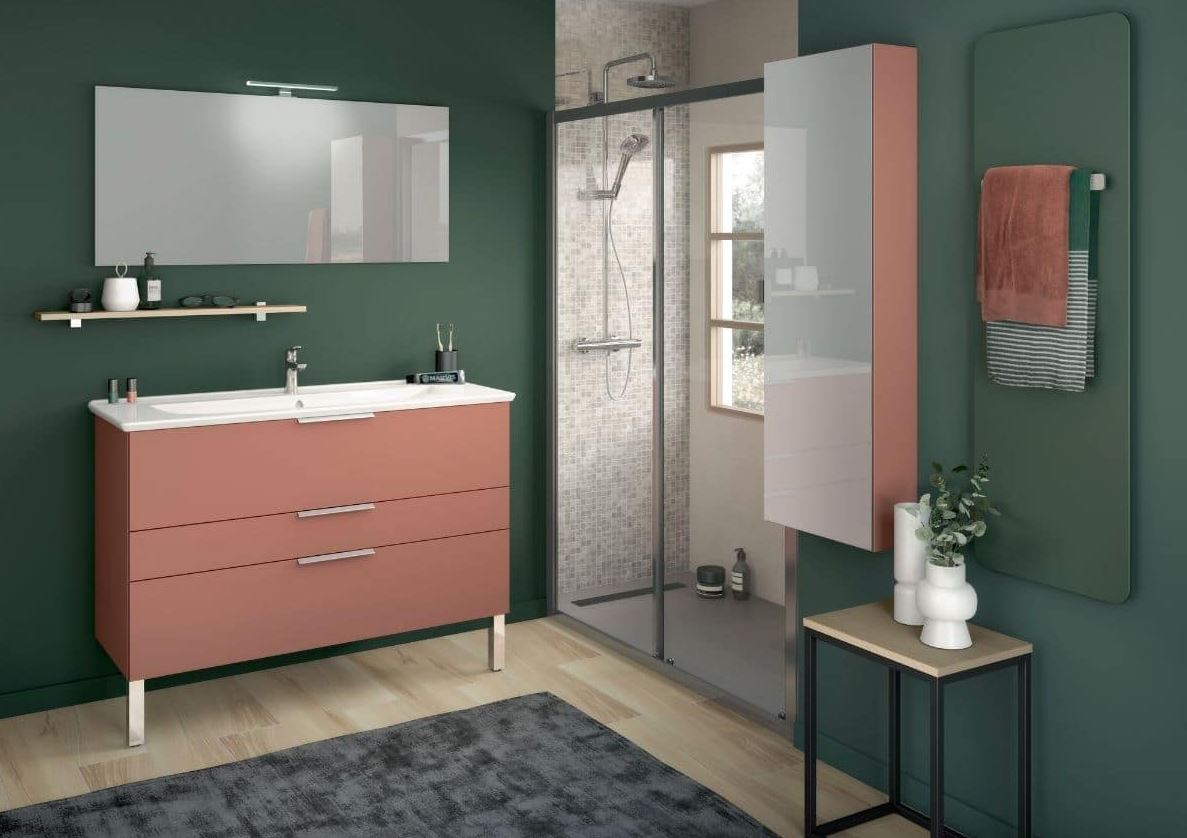 salle De Bain Verte Et Terracotta 