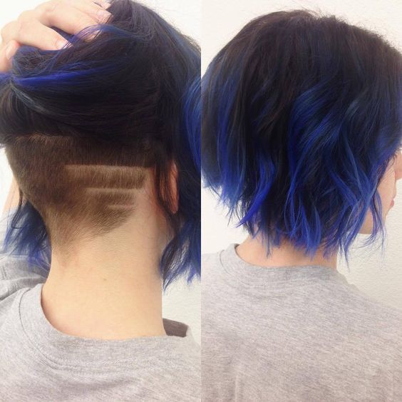 A Line Bob Wavy Avec Nuque Rasée Sur Cheveux Fins Sans Volume 