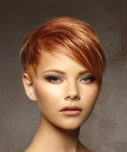 Coupe Bixie Asymétrique Avec Effet Mouillé Sur Cheveux Fins Sans Volume 