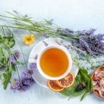 Tisane Avec Différentes Plantes Autour