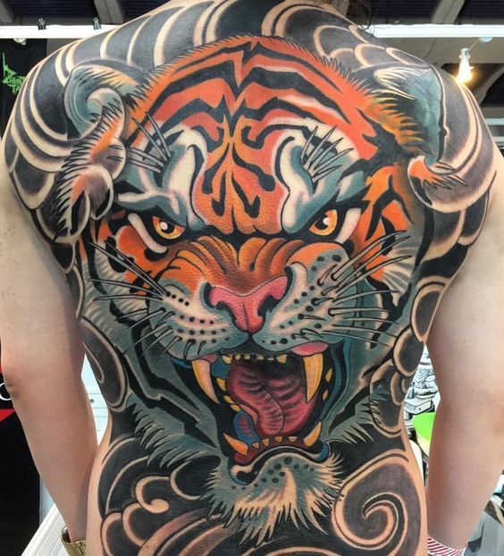 Tatouage Tigre Orange