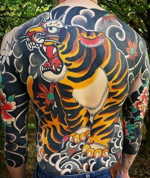 Tatouage Tigre Old School