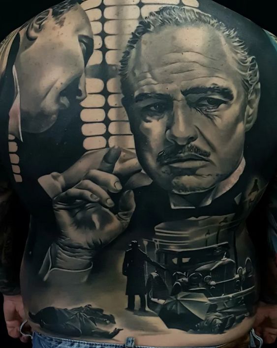 Tatouage Portrait Le Parrain ©pinterest