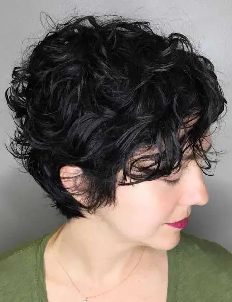 Coupe Courte Asymétrique Avec Effet Froissé 