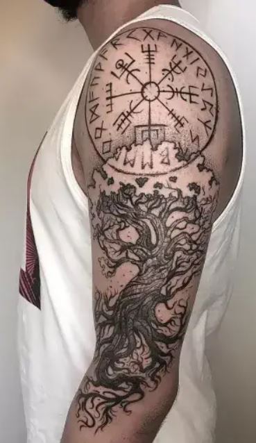 Tatouage Arbre De Vie Viking Sur Le Bras