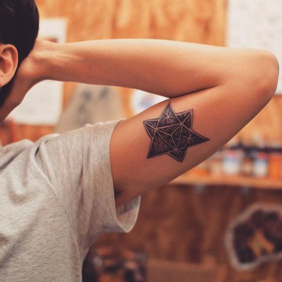 Tatouage étoile à Motif Sur Le Bras