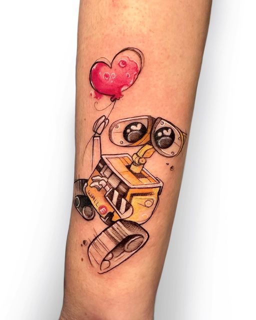 Tatouage Wall E Sur L'avant Bras