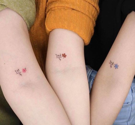 Tatouage Premier, Second Et Troisième Sur Le Bras
