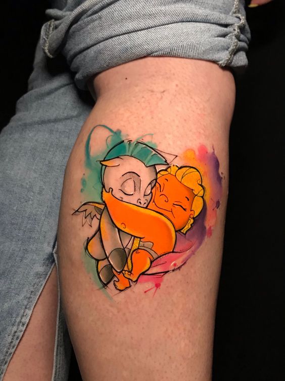 Tatouage Hercules Sur La Jambe