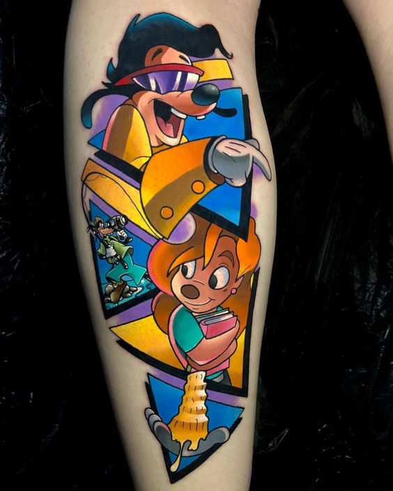 Tatouage Max Dingo Sur La Jambe